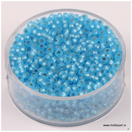 Perle Rocailles 2,6mm sr. sredica mat Sv. modra, 17g