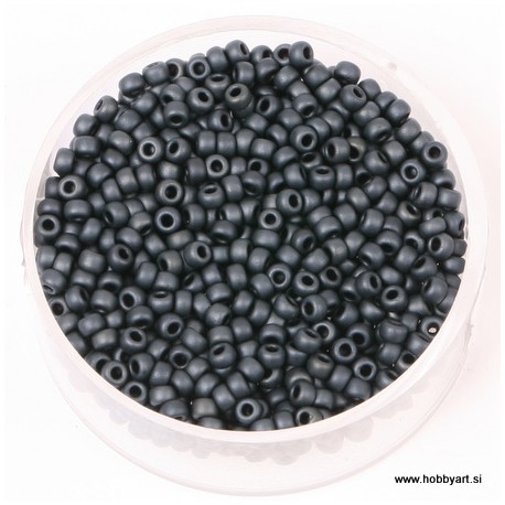 Miyuki perle 2,2mm, mat Hematit 10g.