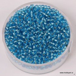 Miyuki perle 2,2mm, srebrna sr. Aqua 12g.