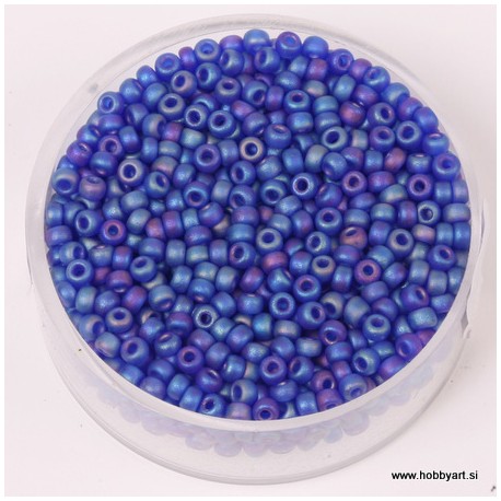Miyuki perle 2,2mm, Mavrično modre 12g.