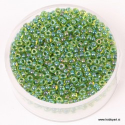 Miyuki perle 2,2mm, transp. mavrično sv. zelena 12g.