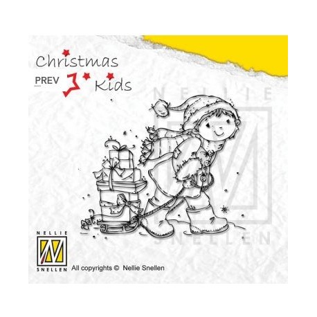 Nellies štampiljka Christmas kids 002 š. 80 x v.70mm