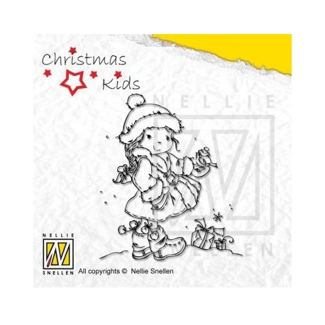 Nellies štampiljka Christmas kids 003 š. 65 x v.75mm