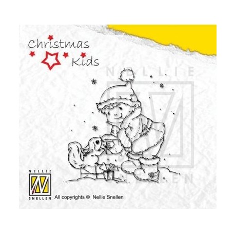 Nellies štampiljka Christmas kids 004 š. 70 x v.75mm