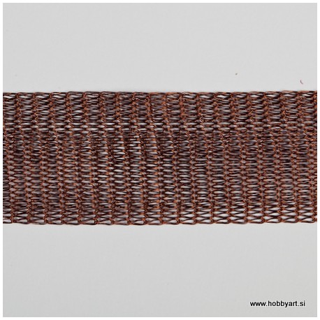 Organza Žice 20mm x 1m, Rjava