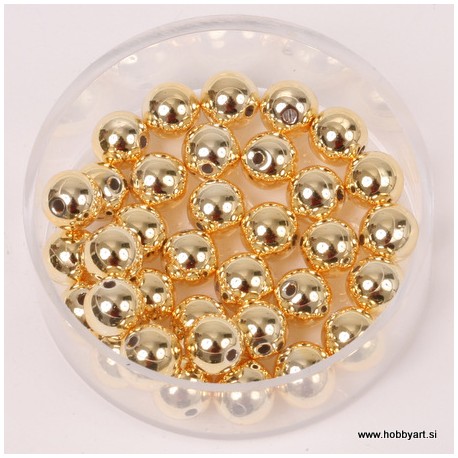 Metalne perle Zlata A kvaliteta 6mm, 35 kosov