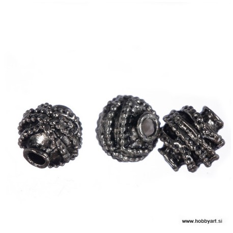 Kovinske filigranske perle 8mm Φ luknje 2mm, 3 kose
