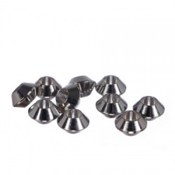 Kovinske perle 7mm Φ3mm 10 kosov Platinaste b.