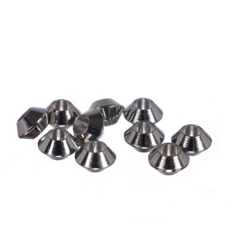 Kovinske perle 7mm Φ3mm 10 kosov Platinaste b.