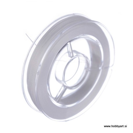 Svilena vrvica za perle Bela 0,15mm x 100m