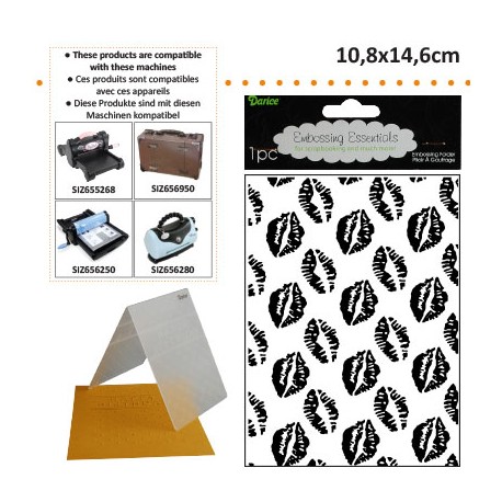 Embossing mapa 10,8 x 14,6cm, Ustnice
