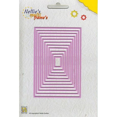 Nellies noži okvirji Pravokotnik 10 x 15mm do 70 x 108mm 11 koso