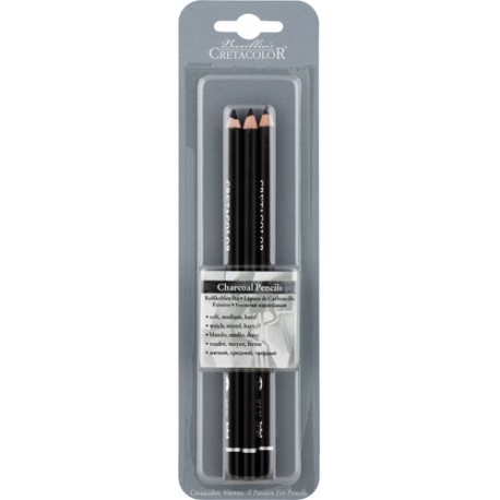 Oglje v svinčniku 3 kosi mehka, srednja, trda mina