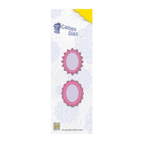 Cameo okvir noži veliki 001 cca 34 x 42mm