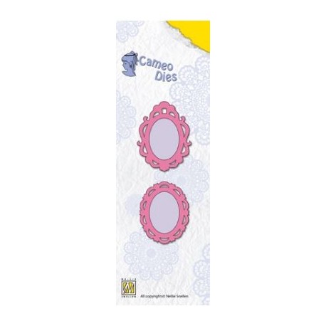 Cameo okvir noži veliki 002 cca 34 x 42mm