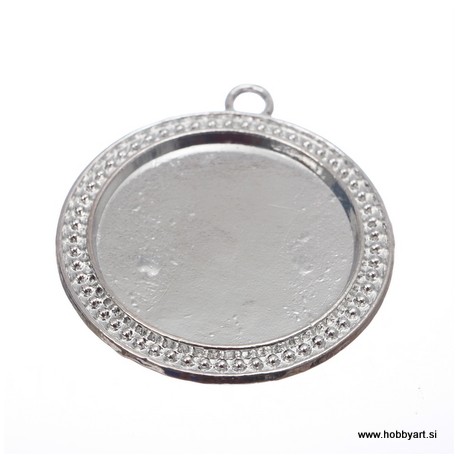 Obesek 39mm notranji premer 30mm, 2 kosa Srebrne b.